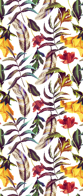 Fensterrollo innen bunte Blumen