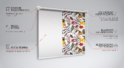 Fensterrollo innen bunte Blumen