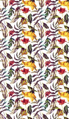 Fensterrollo innen bunte Blumen