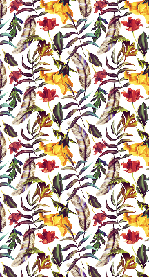 Fensterrollo innen bunte Blumen