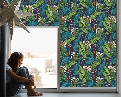 Rollo fenster für exotische Pflanzen