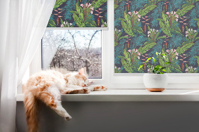 Rollo fenster für exotische Pflanzen