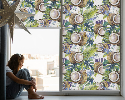 Fensterrollo aus Kokosnussblättern