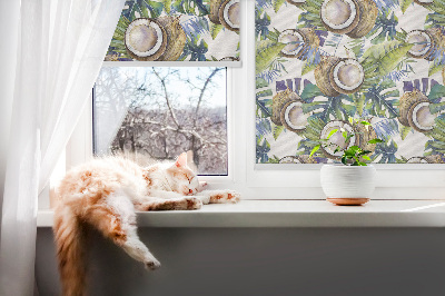 Fensterrollo aus Kokosnussblättern