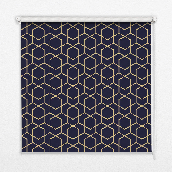 Fensterrollo mit 3D-Würfel-Muster