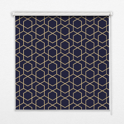 Fensterrollo mit 3D-Würfel-Muster