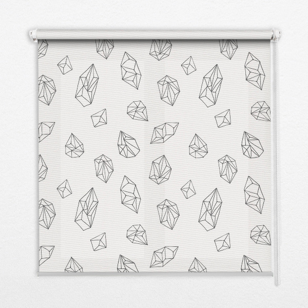 Fensterrollo innen in geometrischen Formen