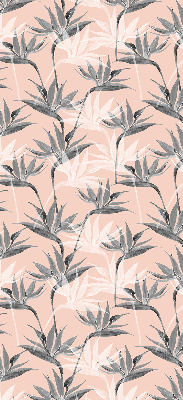 Fensterrollo in Grau mit Blumenmuster
