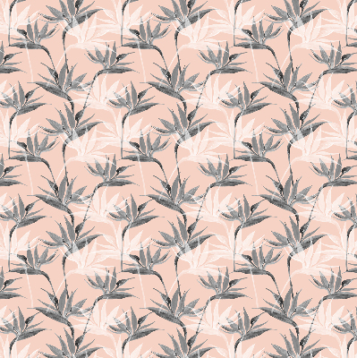 Fensterrollo in Grau mit Blumenmuster