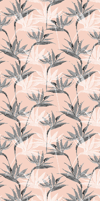 Fensterrollo in Grau mit Blumenmuster