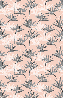Fensterrollo in Grau mit Blumenmuster
