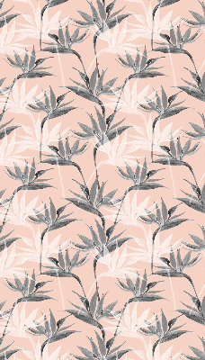 Fensterrollo in Grau mit Blumenmuster