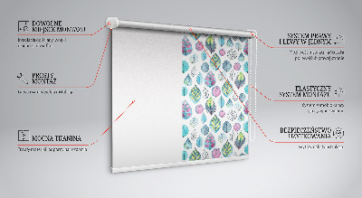 Rollo Fenster mit bunten Blättern
