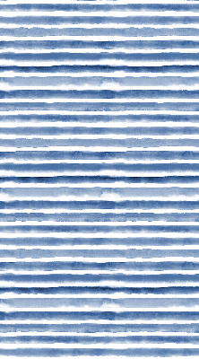 Fensterrollo innen mit aufgemalten blauen Streifen