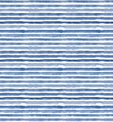 Fensterrollo innen mit aufgemalten blauen Streifen