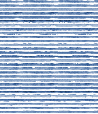 Fensterrollo innen mit aufgemalten blauen Streifen