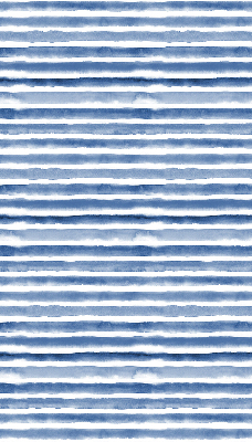 Fensterrollo innen mit aufgemalten blauen Streifen