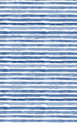 Fensterrollo innen mit aufgemalten blauen Streifen