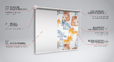 Fensterrollo mit Motiv Tiere