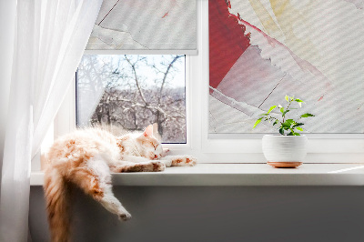 Fensterrollo innen als gemaltes Bild