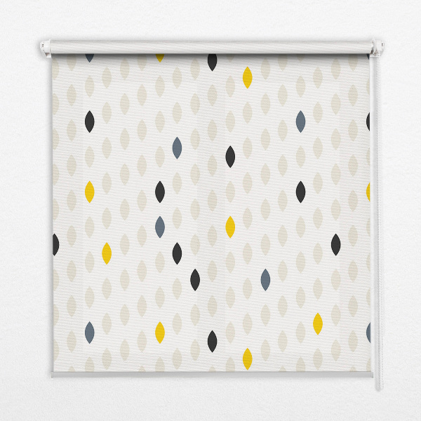 Fensterrollo mit bunten Körnern