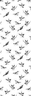 Fensterrollo mit Vogelmotiv