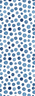Fensterrollo mit blauen Punkten
