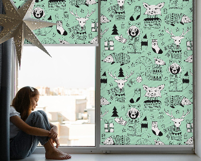 Fensterrollo innen für Wintertiere
