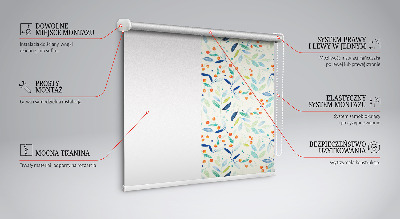Fensterrollo in Ebereschen-Optik