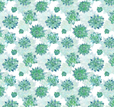 Fensterrollo in grüner Blumenoptik