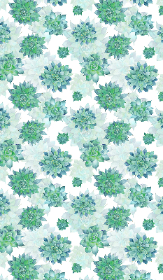 Fensterrollo in grüner Blumenoptik