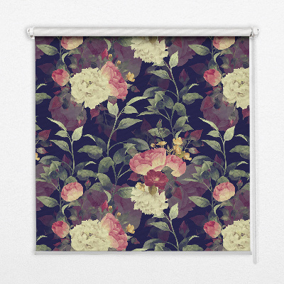 Rollo Fenster blumen