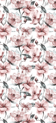 Rollo Fenster in Rosa mit Blütenmotiv