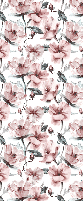 Rollo Fenster in Rosa mit Blütenmotiv
