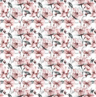 Rollo Fenster in Rosa mit Blütenmotiv