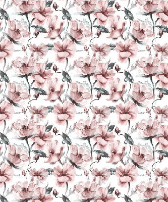 Rollo Fenster in Rosa mit Blütenmotiv