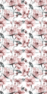 Rollo Fenster in Rosa mit Blütenmotiv