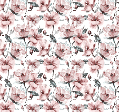 Rollo Fenster in Rosa mit Blütenmotiv