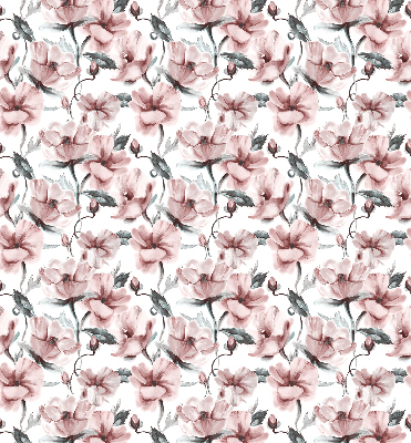 Rollo Fenster in Rosa mit Blütenmotiv