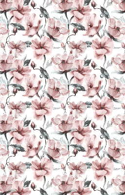 Rollo Fenster in Rosa mit Blütenmotiv
