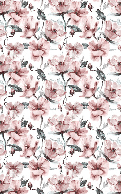 Rollo Fenster in Rosa mit Blütenmotiv