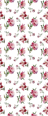 Fensterrollo innen in Rosa mit Blume