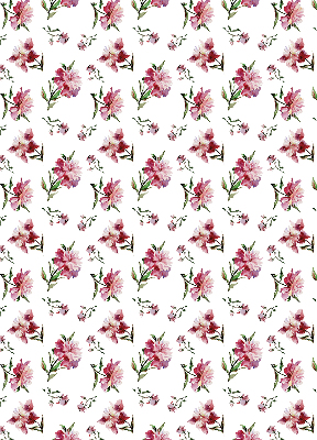 Fensterrollo innen in Rosa mit Blume