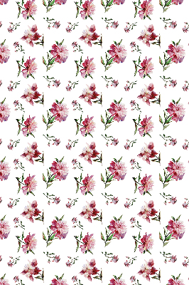 Fensterrollo innen in Rosa mit Blume