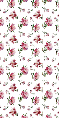 Fensterrollo innen in Rosa mit Blume