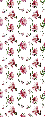 Fensterrollo innen in Rosa mit Blume