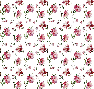 Fensterrollo innen in Rosa mit Blume
