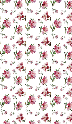 Fensterrollo innen in Rosa mit Blume