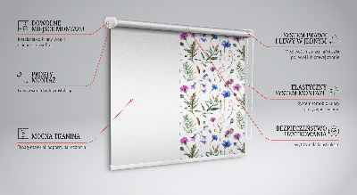 Rollo Fenster in bunten Blumen