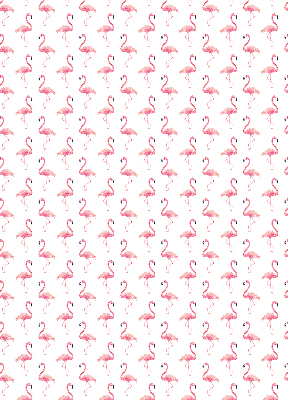 Fensterrollo mit Flamingo-Motiv